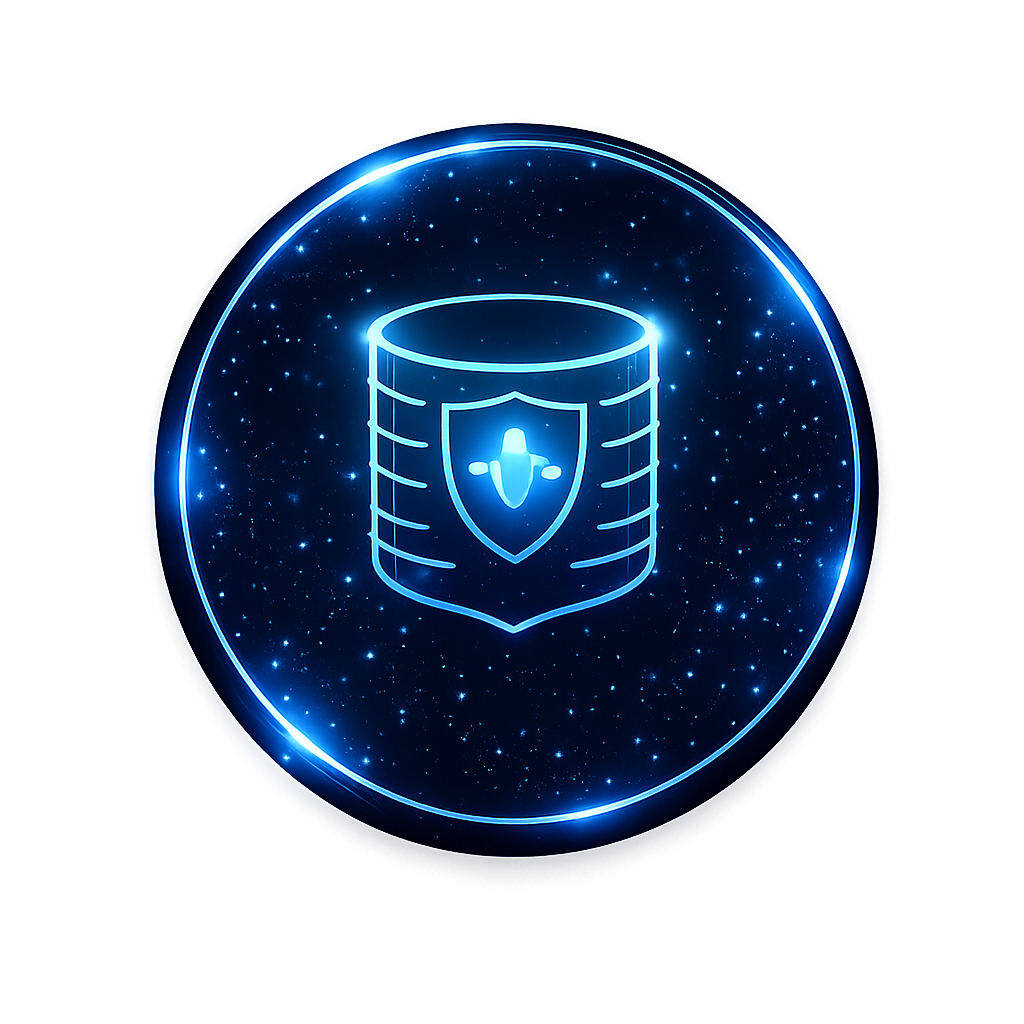 NanoProtect data protection and cybersecurity shield icon