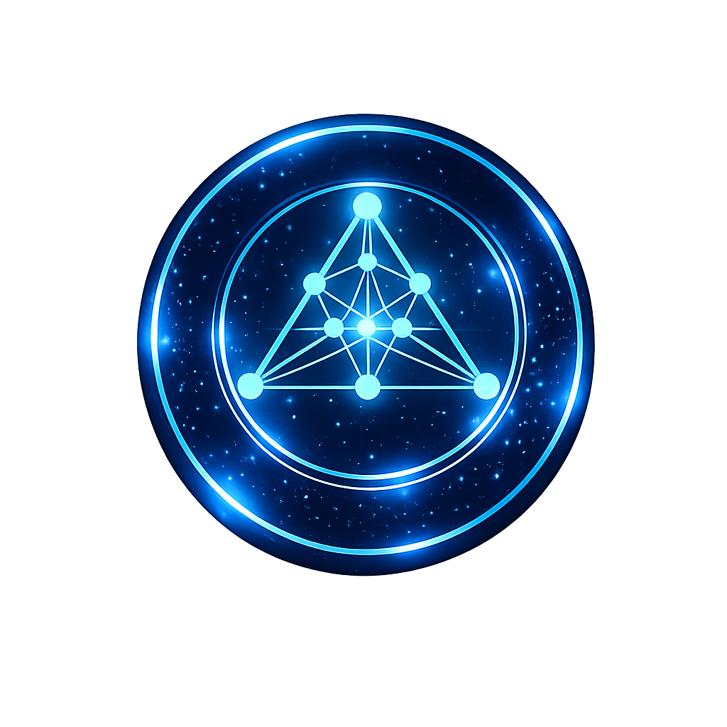 NanoTrust Advisory cybersecurity leadership icon with glowing blue trust network